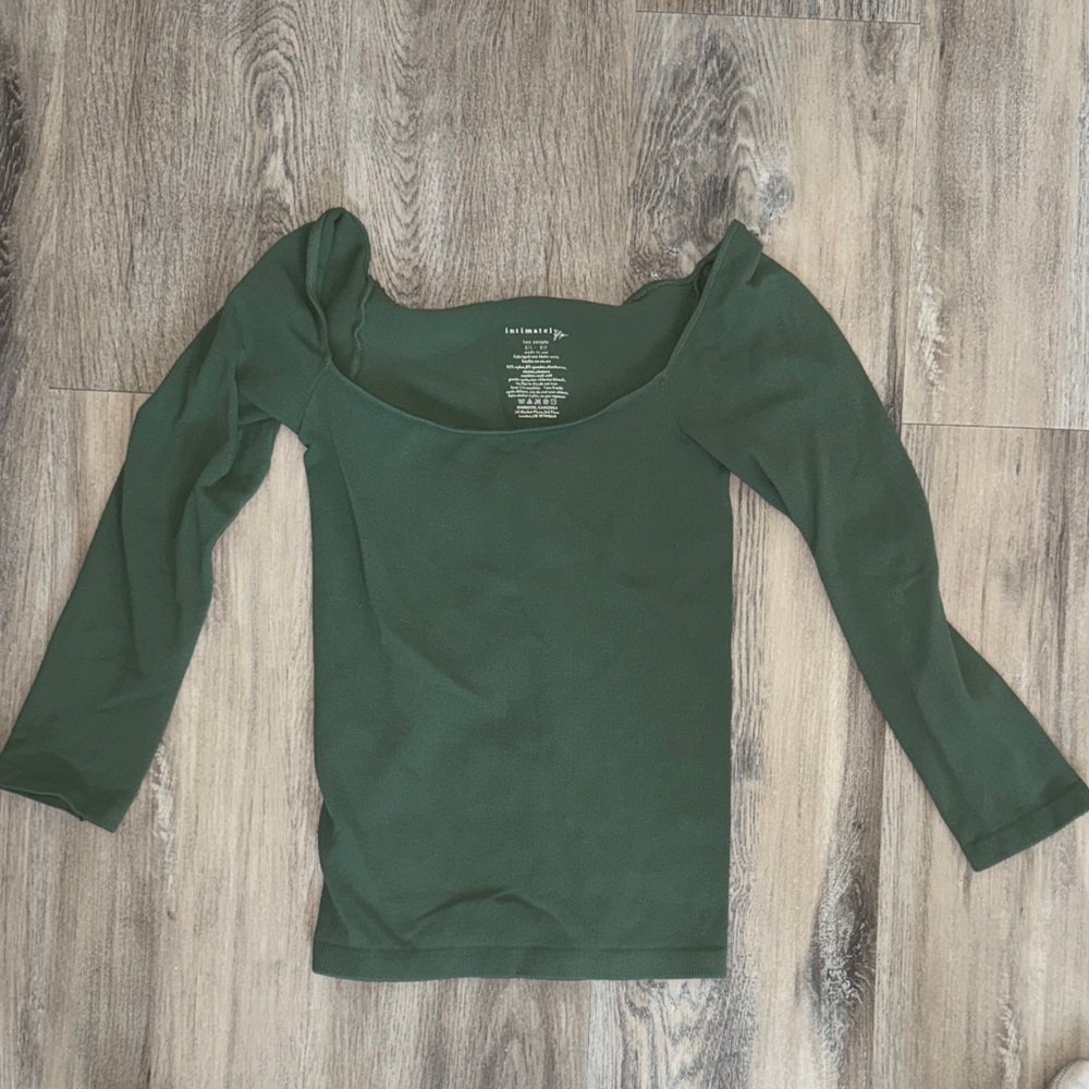Free People Forest Green Bodysuit